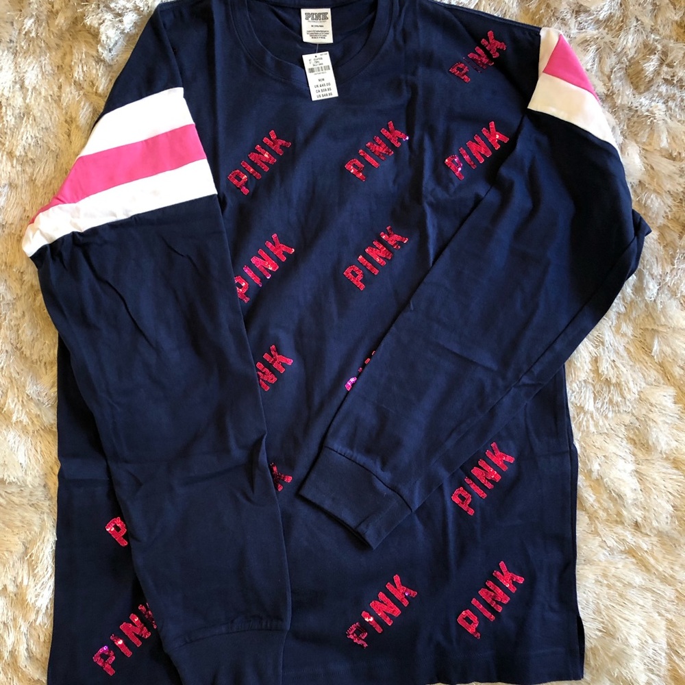 VS PINK BLING SHIRT MEDIUM